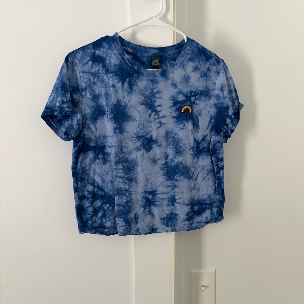 Wild Fable Blue Tie-Dye Crop Top